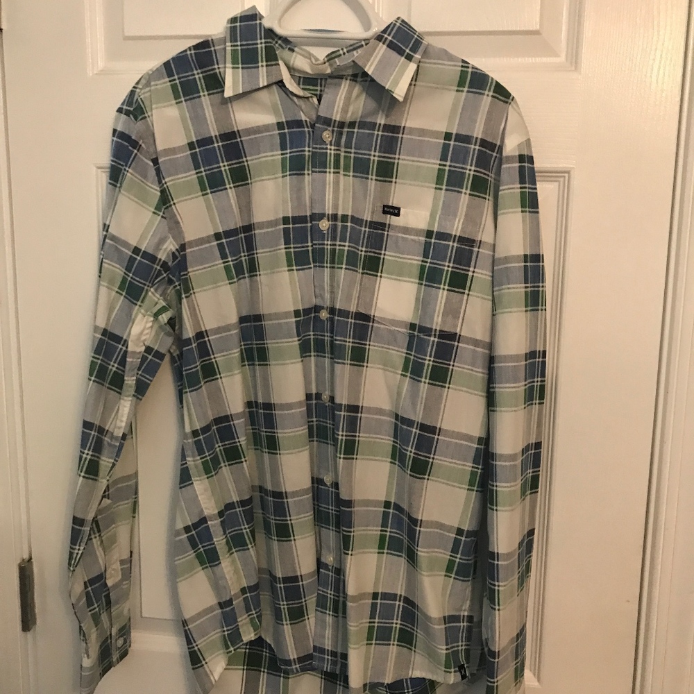 Hurley Mens Button Down Shirt Sz M